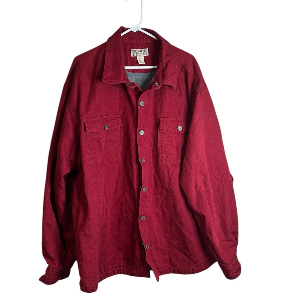 Duluth Trading Co Men's Red Shirt Jacket
